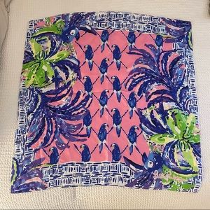 Lilly Pulitzer Pink Pecking Order Silk Scarf